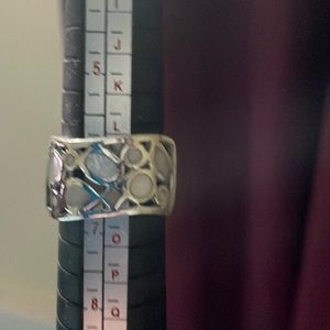 Mother of pearl silver ring Size 6